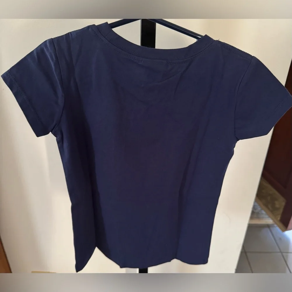 NWT Shade Critters Girls' Cherry Sequin T-Shirt in Navy Sz. YXS (4-5)